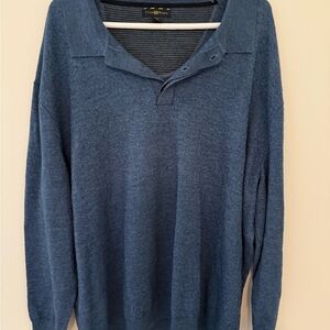 Club Room V-Neck Sweater in Deep Blue